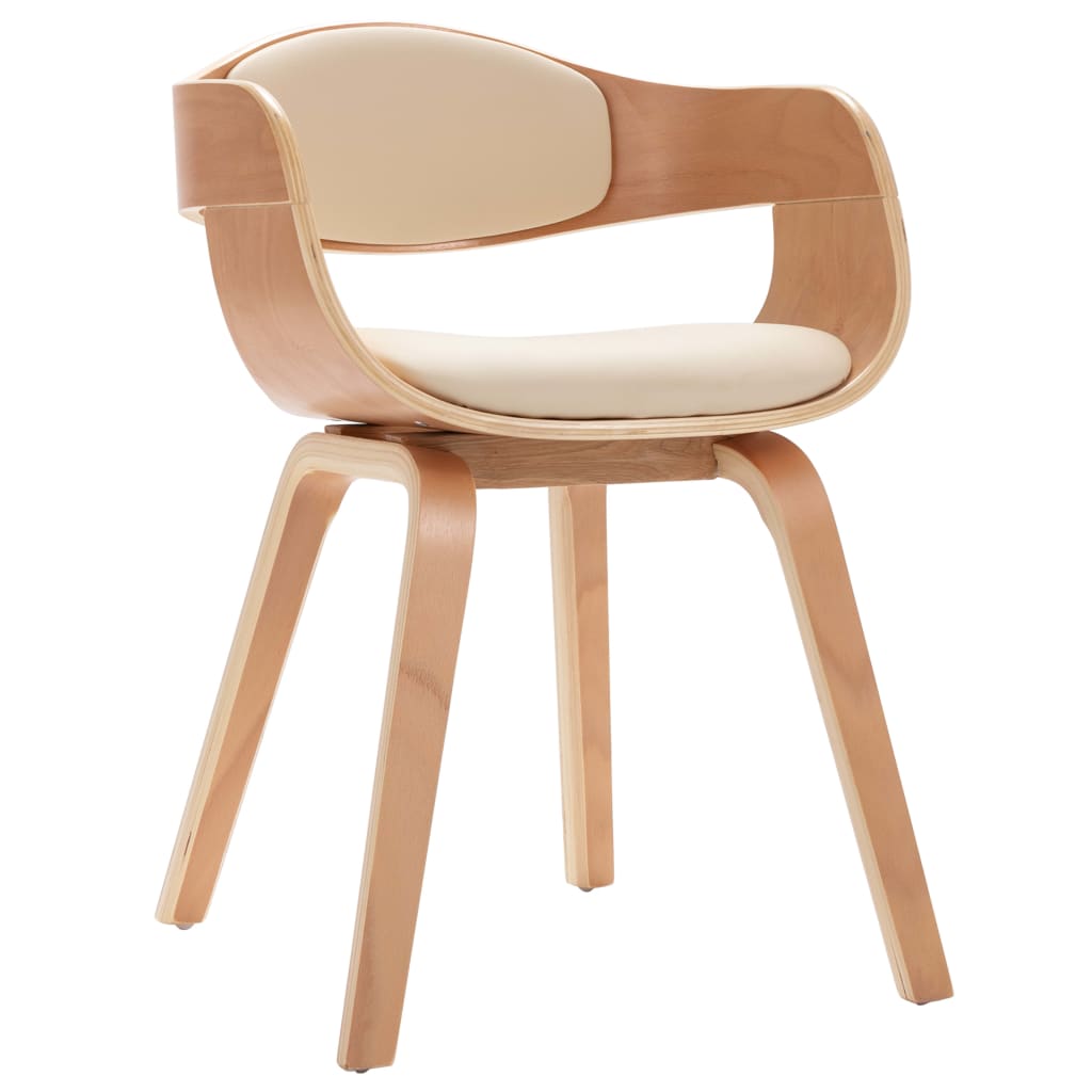 vidaXL Eetkamerstoelen 4 st gebogen hout en kunstleer