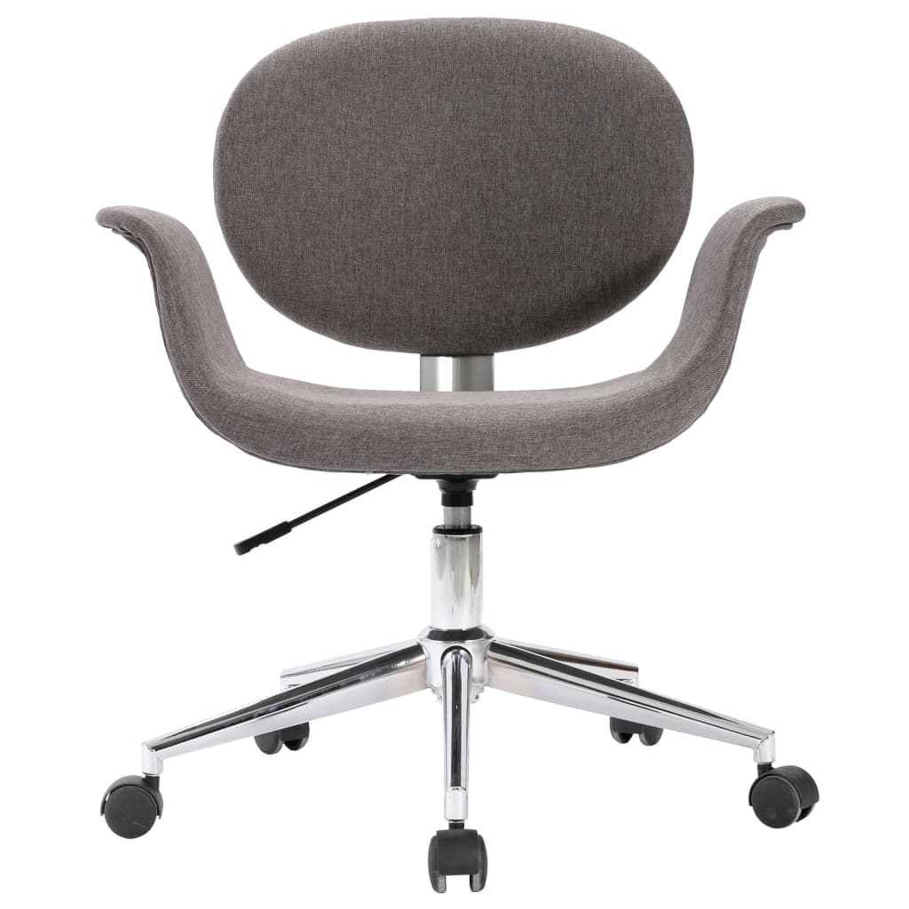 vidaXL Eetkamerstoelen draaibaar 6 st stof grijs