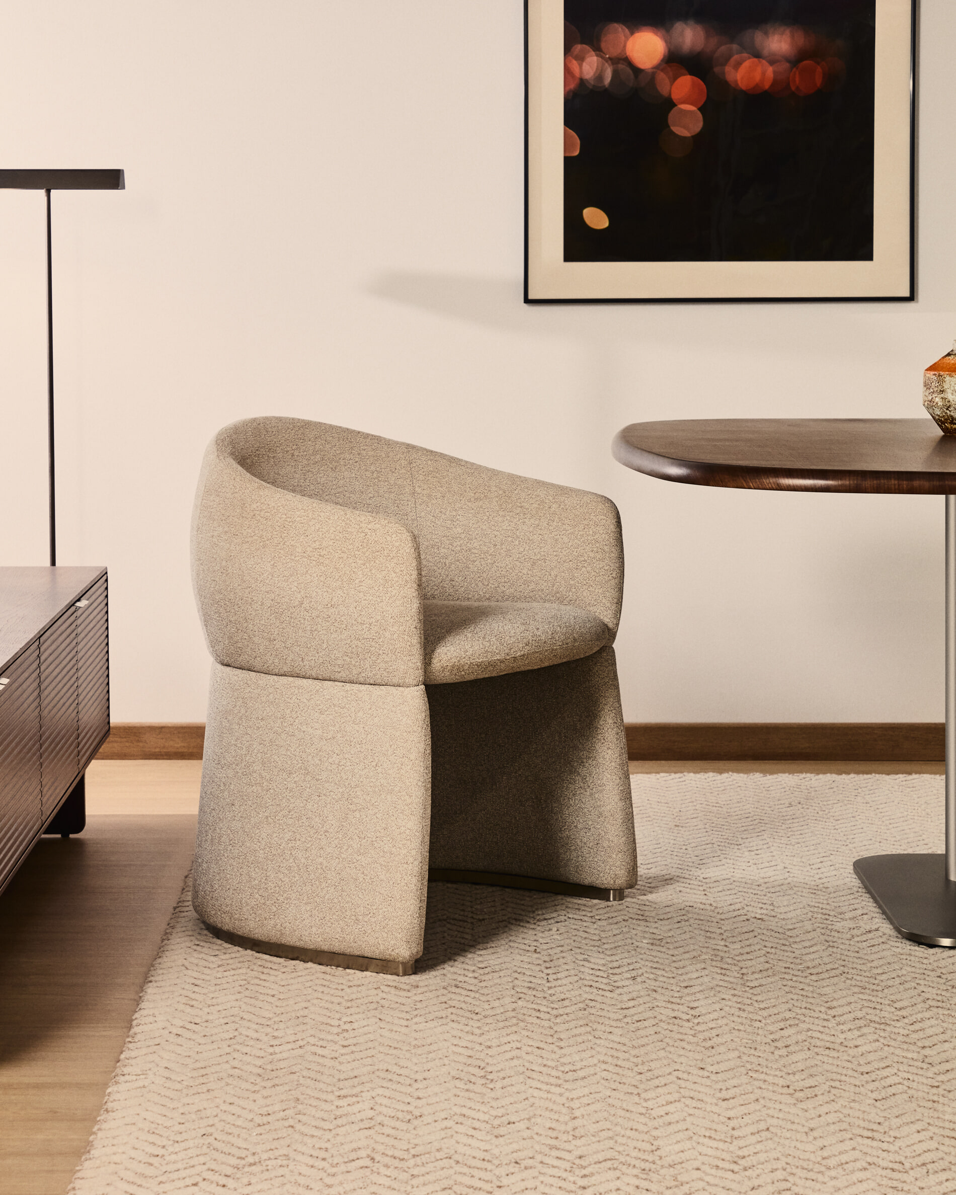 Kave Home Eetkamerstoel Bosca Chenille - Beige