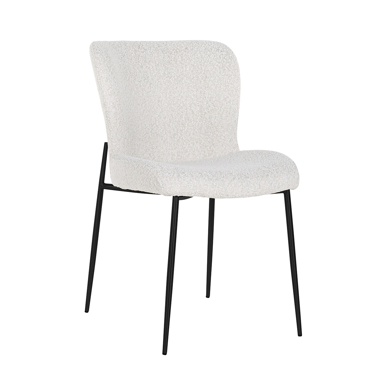Richmond Interiors Richmond Eetkamerstoel Darby Bouclé - Wit