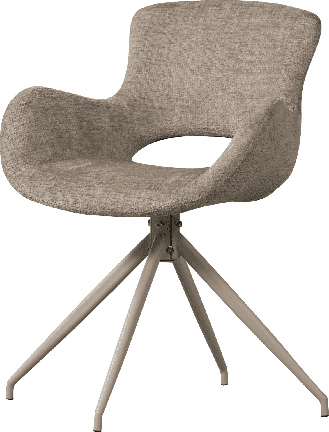 Eliva eetkamerstoel structure velvet zand - set van 2