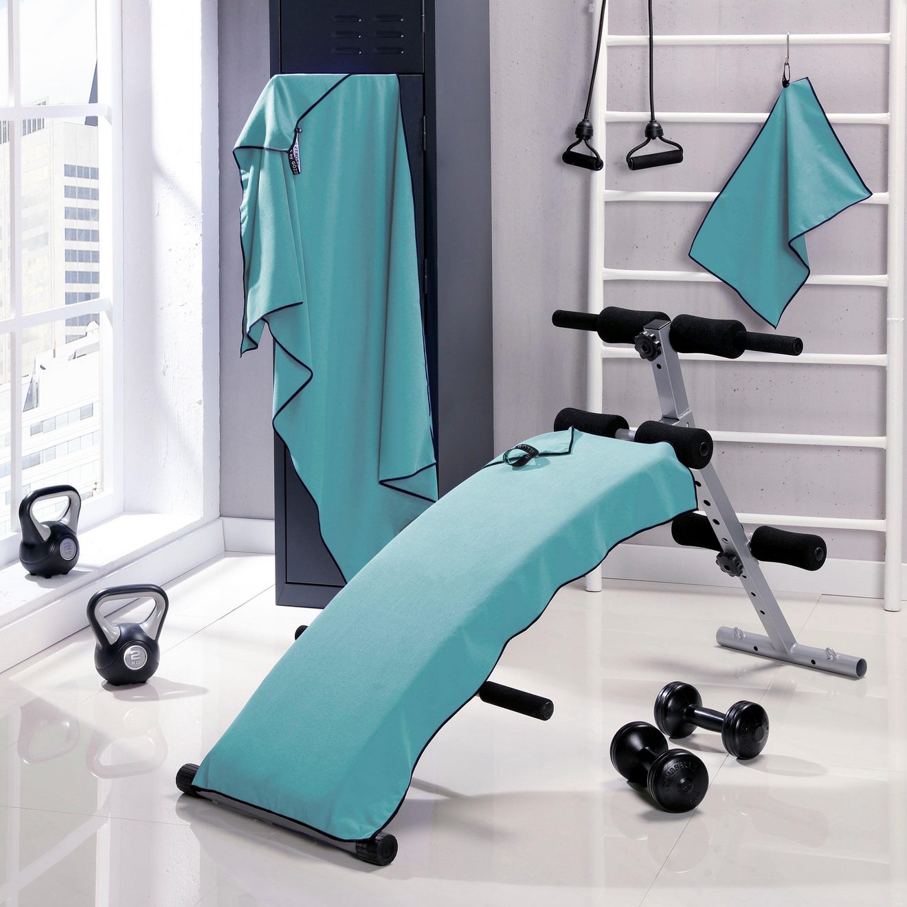 Gözze Handdoekenset Sports by  Sporthanddoek, 3-delige set, sneldrogend, ideaal voor sport & reizen (set, 3 stuks)