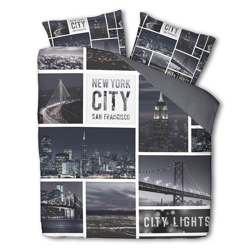 Fresh and Co Dekbedovertrek City Lights Landschap 240x200 Cm  - 