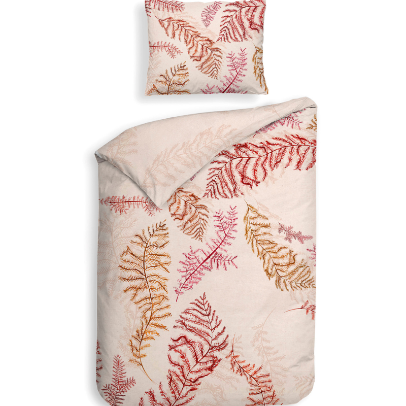 Heckett Lane Dekbedovertrek Kamea Katoen Satijn Roze 140x200 Cm Anti Allergie  - 