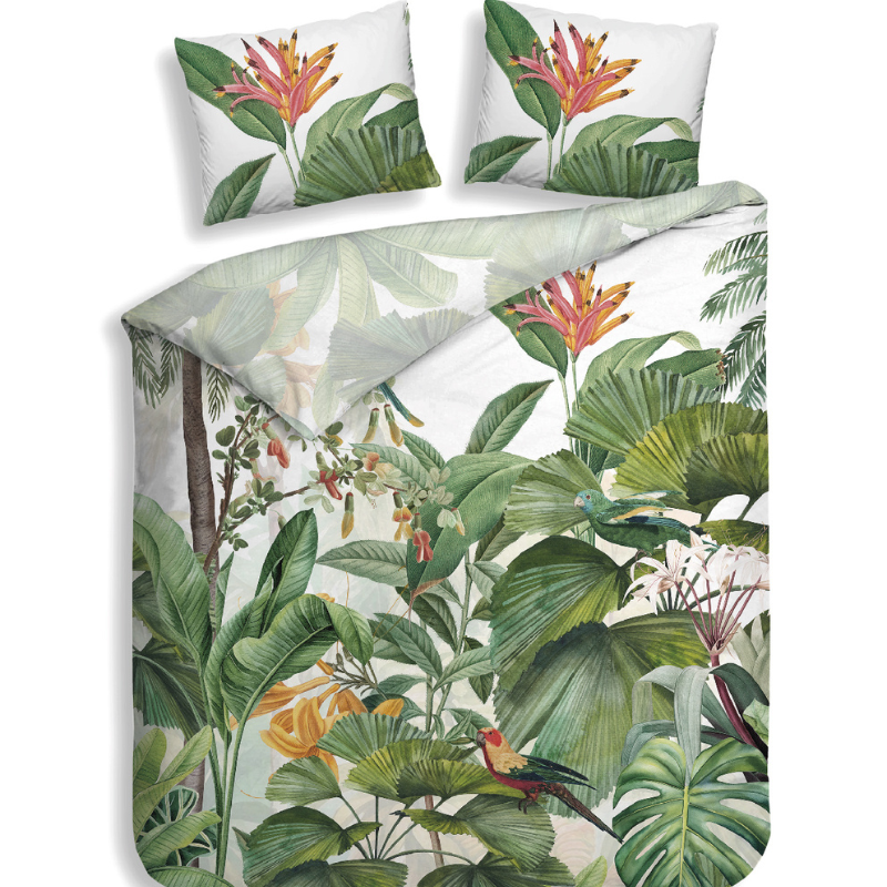 Heckett Lane Dekbedovertrek Elisa Katoen Satijn Wit 200x200 Cm Anti Allergie  - 