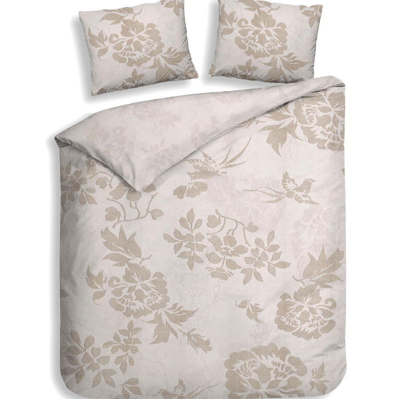 Heckett Lane Dekbedovertrek Ling Katoen Satijn Bloemen 260x200 Cm Anti Allergie  - 