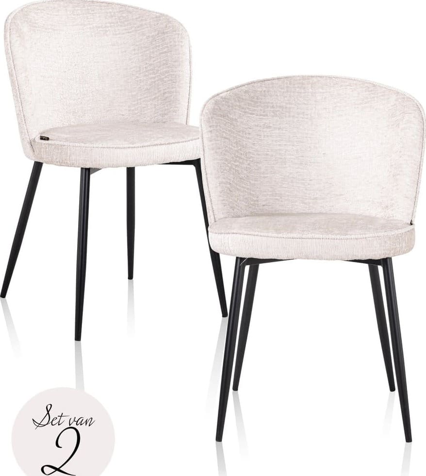 Eetkamerstoel Sandy cream fusion - set/2