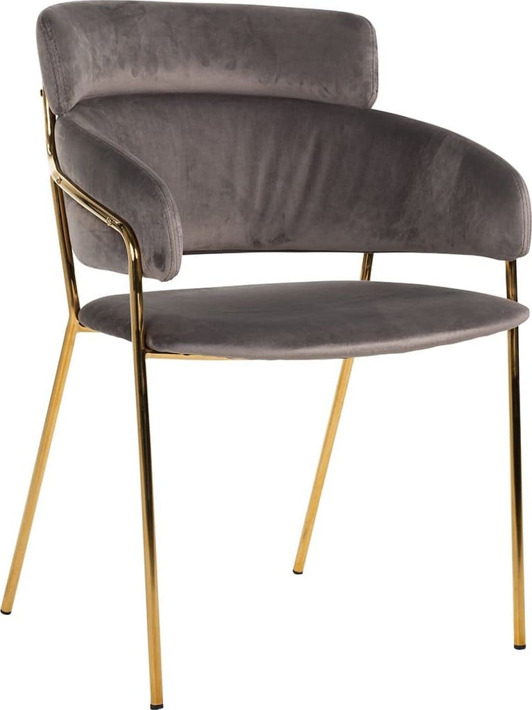 Eetkamerstoel Angelica stone velvet fire retardant