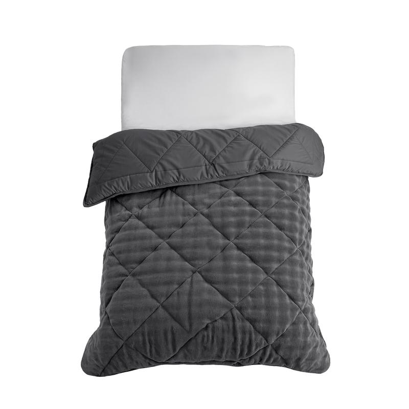 Zensation Lazy all-in-one dekbed Pom Pom Fur - antraciet
