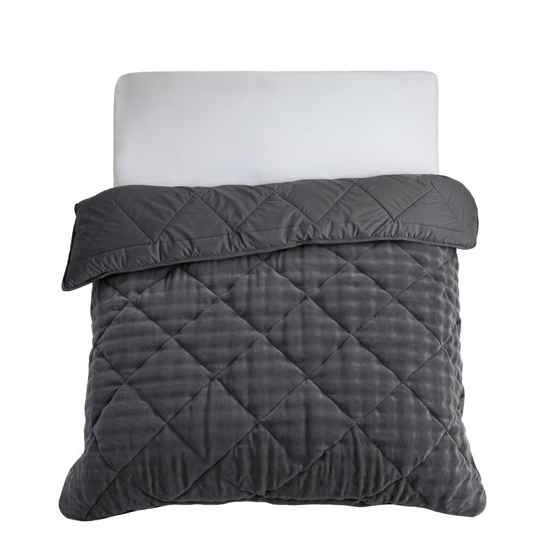 Zensation Lazy all-in-one dekbed Pom Pom Fur - antraciet