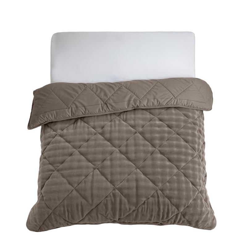 Zensation Lazy all-in-one dekbed Pom Pom Fur - taupe