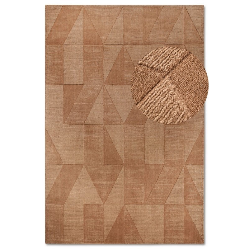 Villeroy & Boch Wollen kleed Ursule Loper, handgeweven, wol, natuur, woonkamer, geometrie, boho