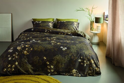 Beddinghouse Dekbedovertrek Darcy Olive Green 200x200/220 cm