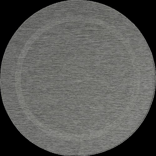 Merinos Karpet24 Sisal - Modern Laagpolig Vloerkleed voor Binnen & Buiten Antraciet-Ø 120 cm rond