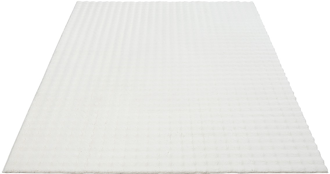 Merinos Karpet24 Flow - Knuffelig Bubbeltapijt, Wasbaar & Antislip, Zacht en Onderhoudsvriendelijk, Cream-140 x 200 cm