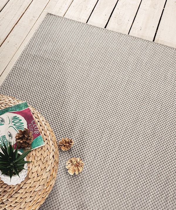 Merinos Karpet24 Sisal - Modern Effen Vloerkleed voor Binnen & Buiten, Grijs-140 x 200 cm
