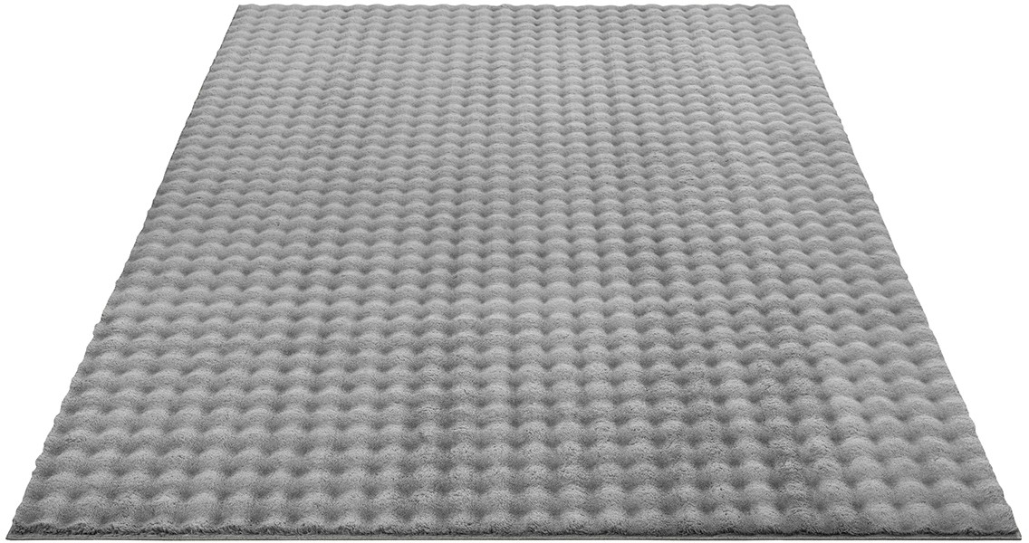 Merinos Karpet24 Flow - Knuffelig Bubbeltapijt, Wasbaar & Antislip, Zacht en Onderhoudsvriendelijk, Antraciet-140 x 200 cm