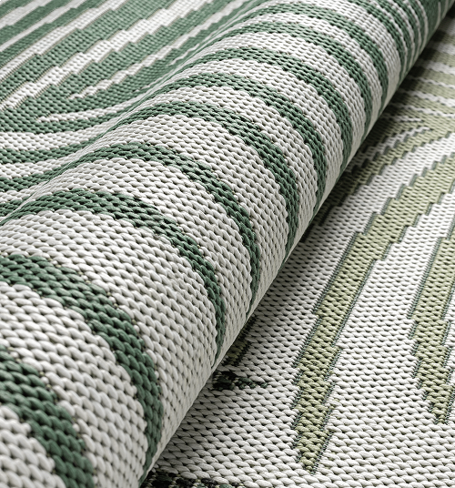 Merinos Karpet24 Machka - Stijlvol Binnen & Buiten Vloerkleed met Tropisch Bladmotief in Groen-160 x 220 cm