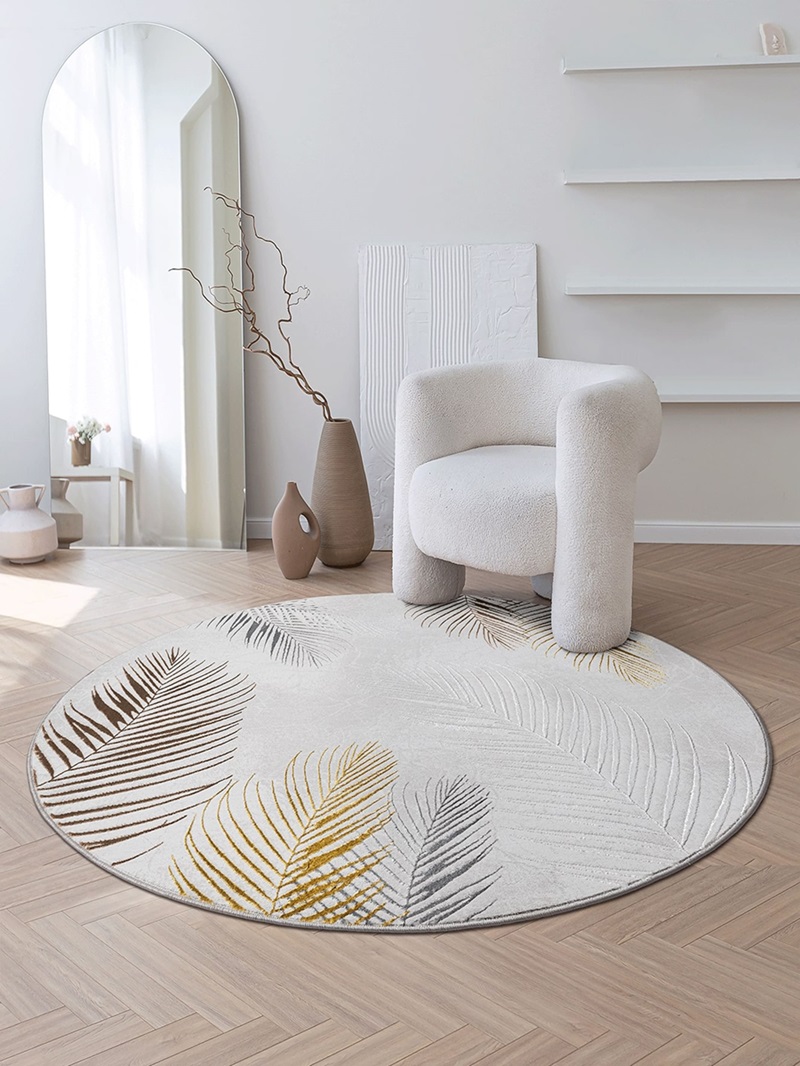 Merinos Karpet24 Modern Vloerkleed Creation - Laagpolig met Hoog-Laag Effect, Crème-Ø 200 cm