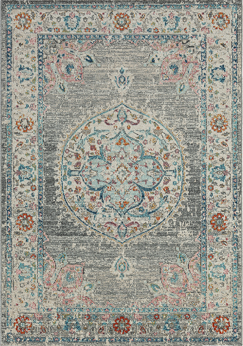 Merinos Karpet24 Salsa - Vintage Vloerkleed Grijs, Weerbestendig & UV-bestendig voor Binnen & Buiten-240 x 340 cm