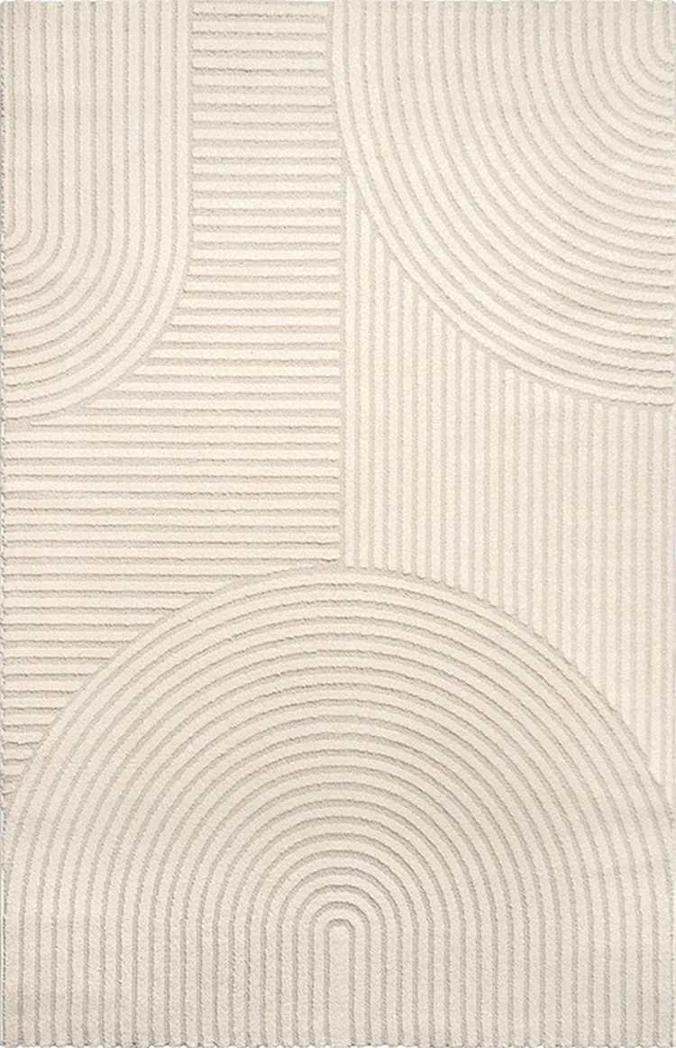 Merinos Vloerkleed Elio - Japandi Stijl met Moderne Lijnen in Beigekleurige Neutrale Tinten-140 x 200 cm