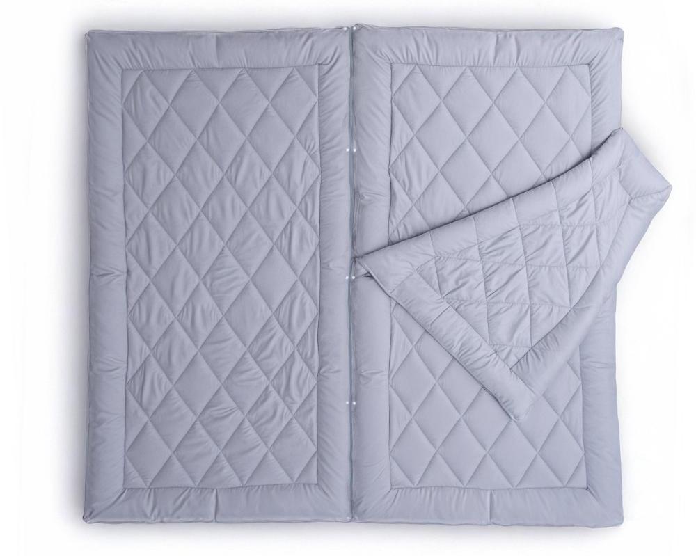 RoyalTextile - Lazy Partnerdekbed Grijs - 2-in-1 Dekbed met overtrek - 240 x 220