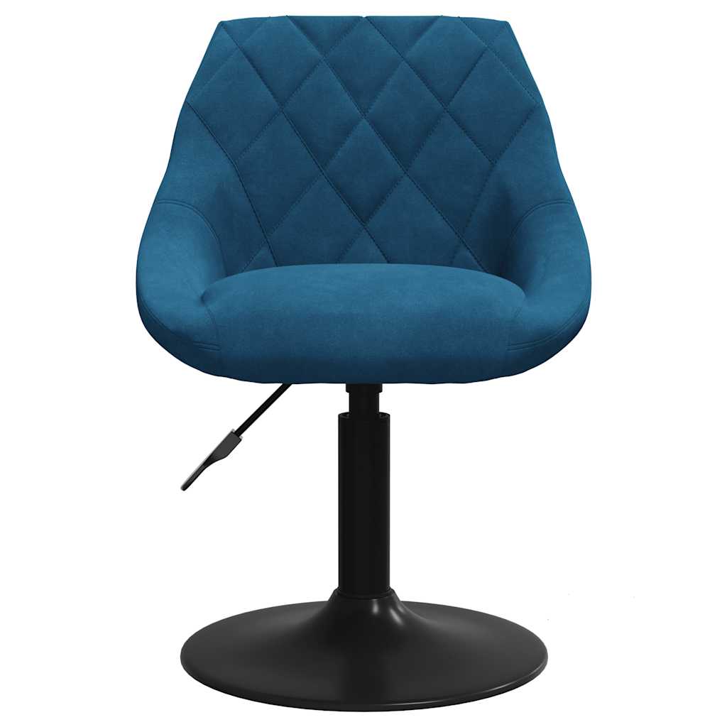 vidaXL Eetkamerstoel fluweel blauw
