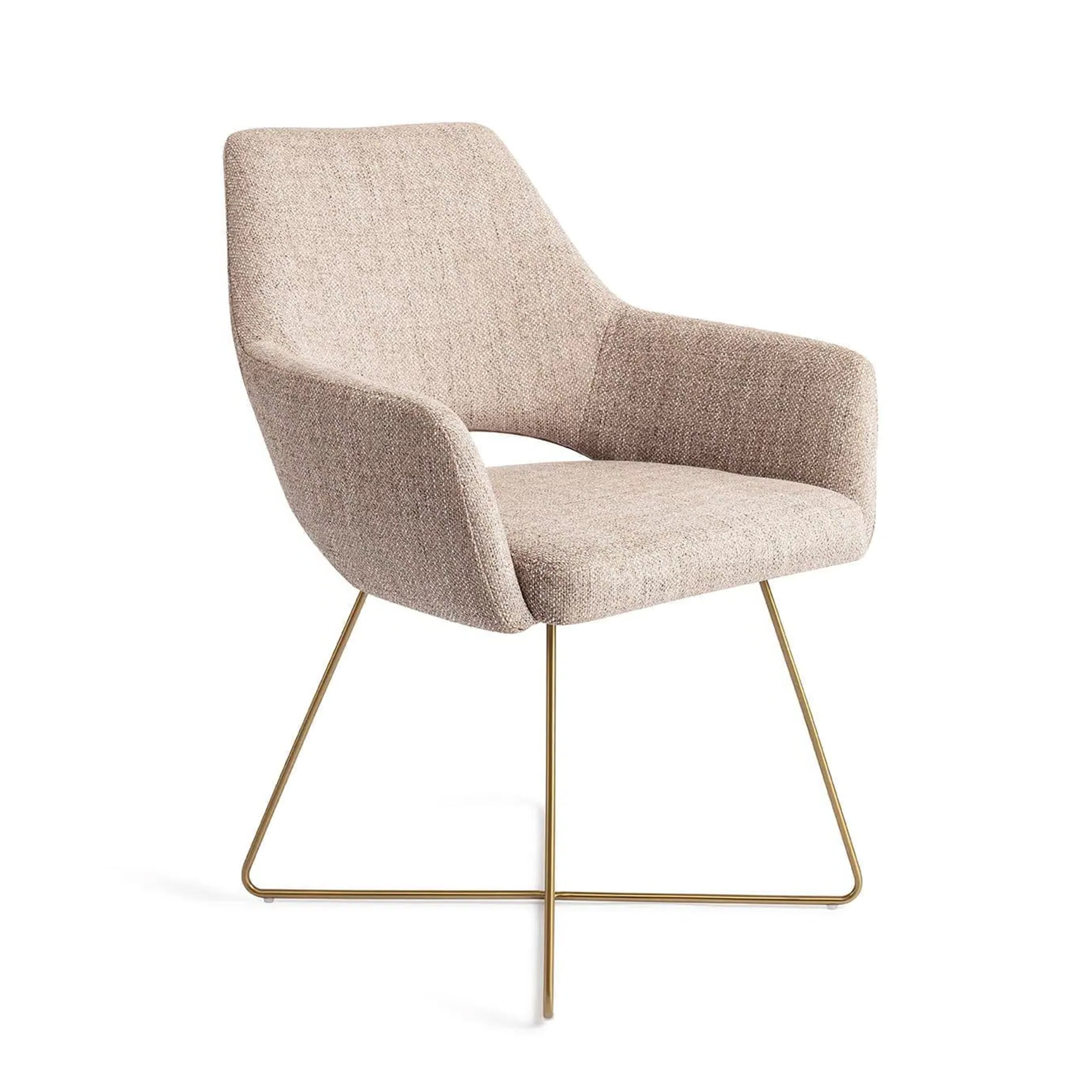 Jesper Home Eetkamerstoel Yanai Cross Gold - Biscuit Beach