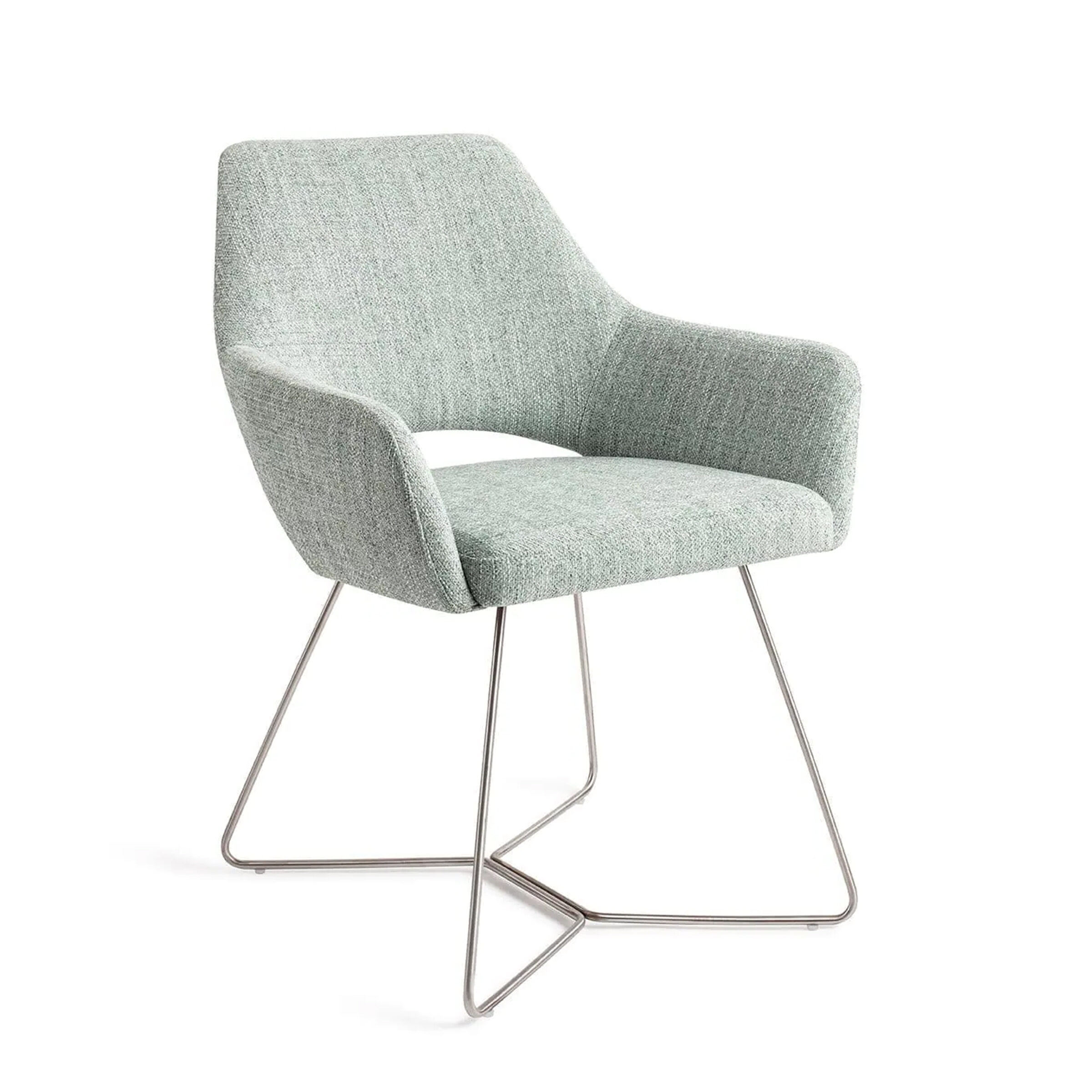 Jesper Home Eetkamerstoel Yanai Beehive Steel - Soft Sage