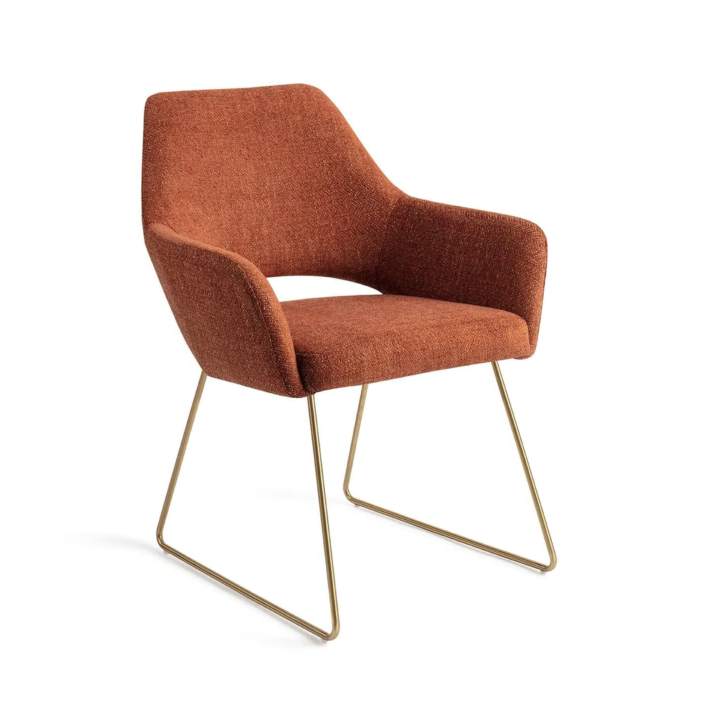Jesper Home Eetkamerstoel Yanai Slide Gold - Tuscan Terra
