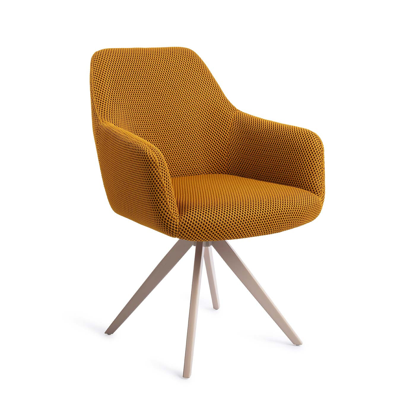 Jesper Home Draaibare Eetkamerstoel Hiroo Turn Beige - Groovy Garam