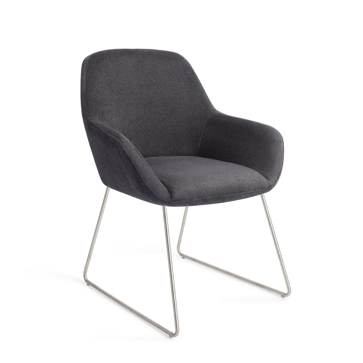 Jesper Home Eetkamerstoel Kushi Slide Steel - Black-Out