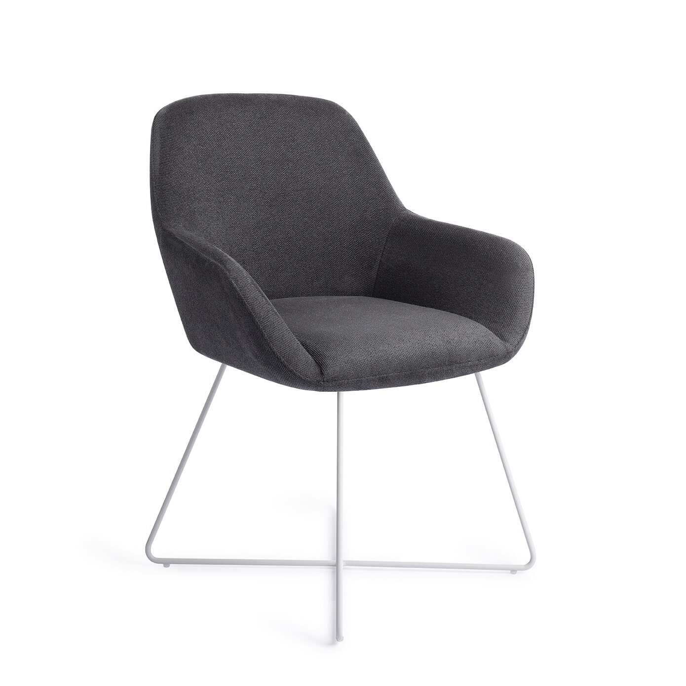 Jesper Home Eetkamerstoel Kushi Cross White - Black-Out