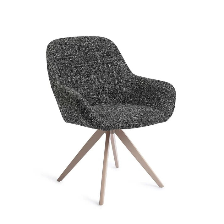 Jesper Home Draaibare Eetkamerstoel Kushi Turn Beige - Skyfall