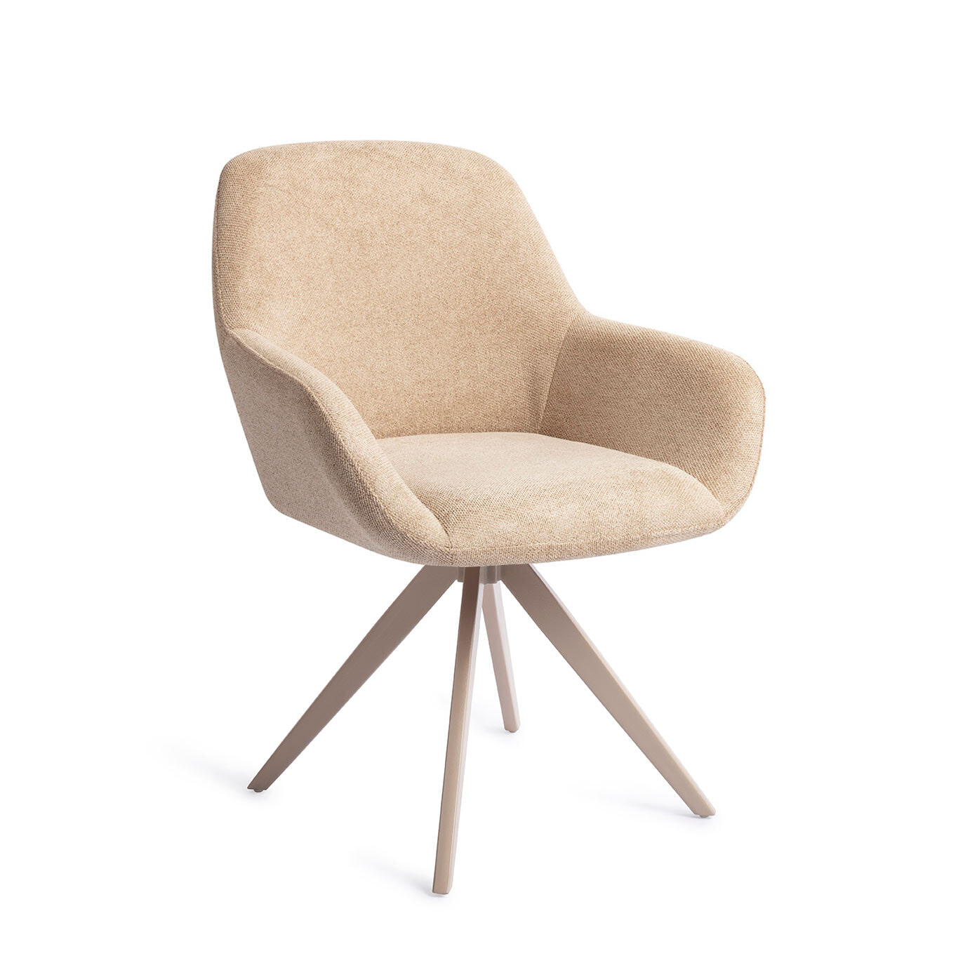 Jesper Home Draaibare Eetkamerstoel Kushi Turn Beige - Desert Dunes