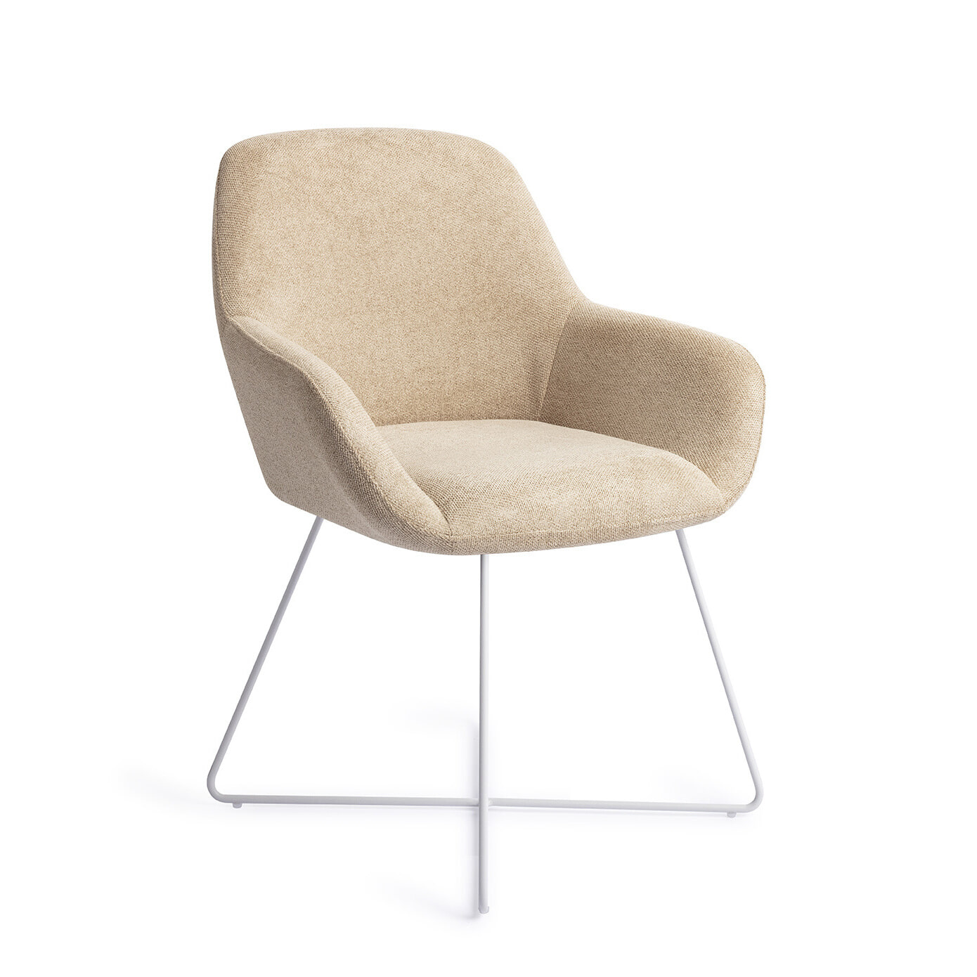 Jesper Home Eetkamerstoel Kushi Cross White - Desert Dunes