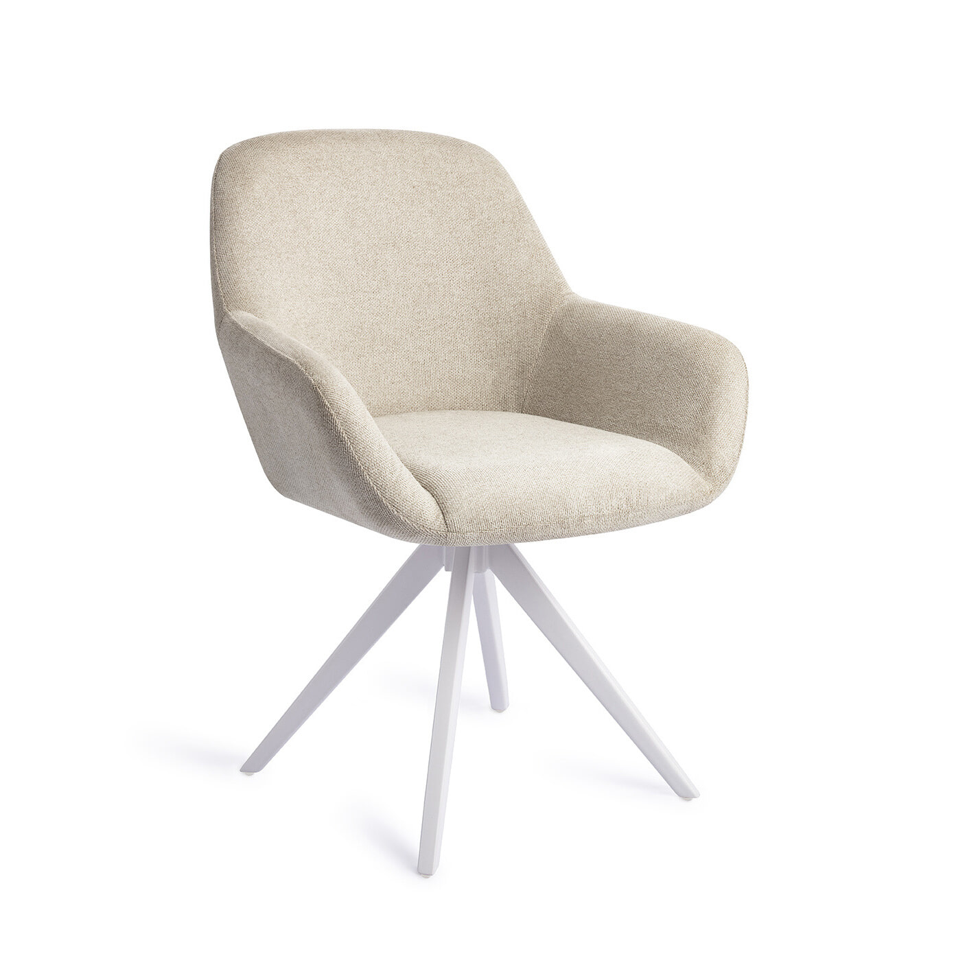 Jesper Home Eetkamerstoel Kushi Turn White - Ivory Ivy
