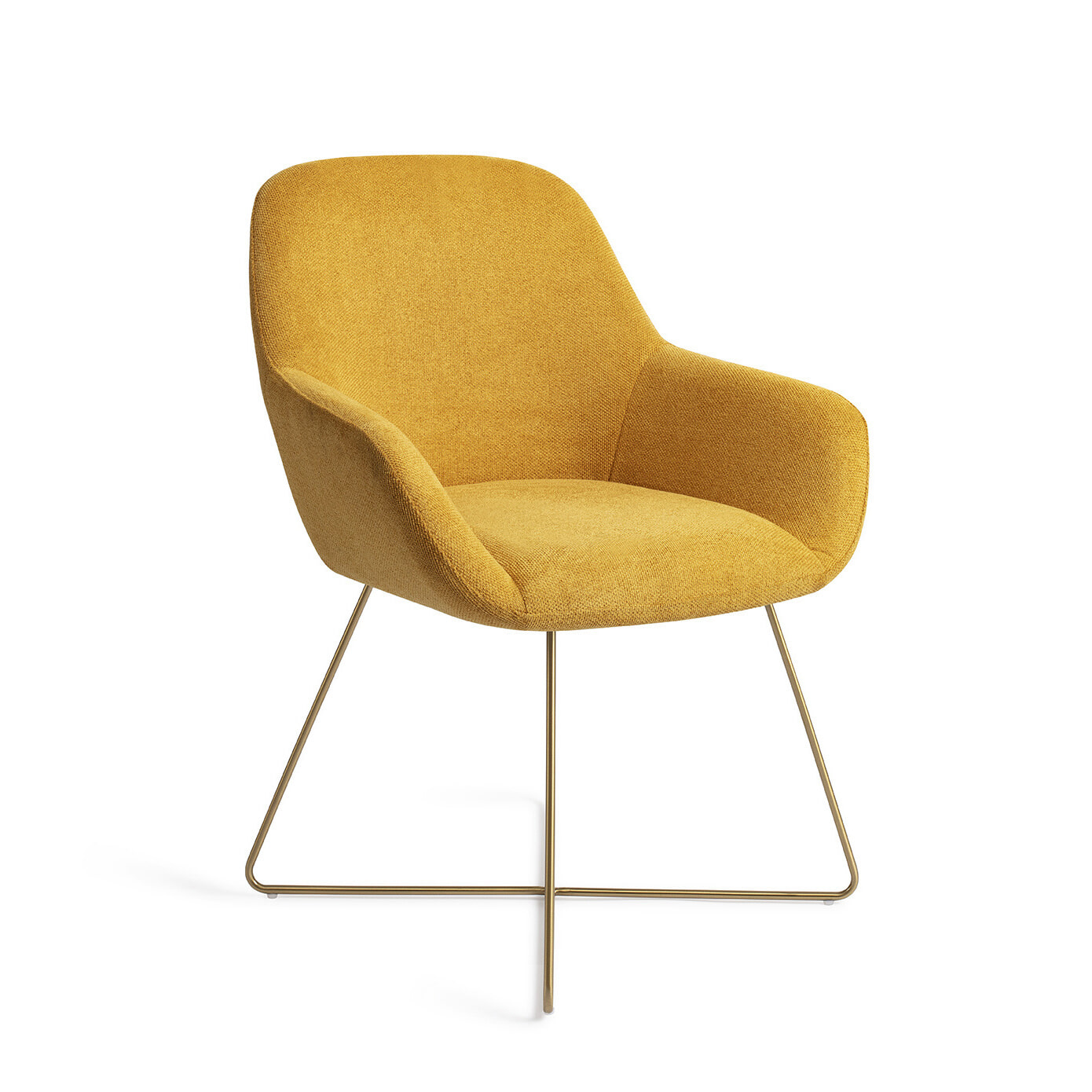 Jesper Home Eetkamerstoel Kushi Cross Gold - Sweet Corn