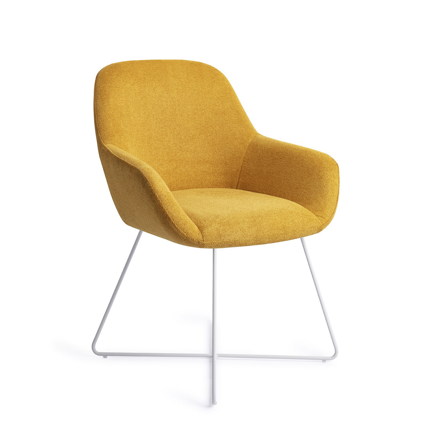 Jesper Home Eetkamerstoel Kushi Cross White - Sweet Corn