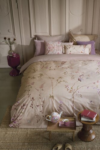 Pip Studio Dekbedovertrek Bamboo Blossom Khaki 260x200/220 cm