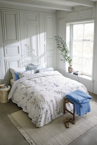 Pip Studio Dekbedovertrek Bamboo Blossom Wit 240x200/220 cm