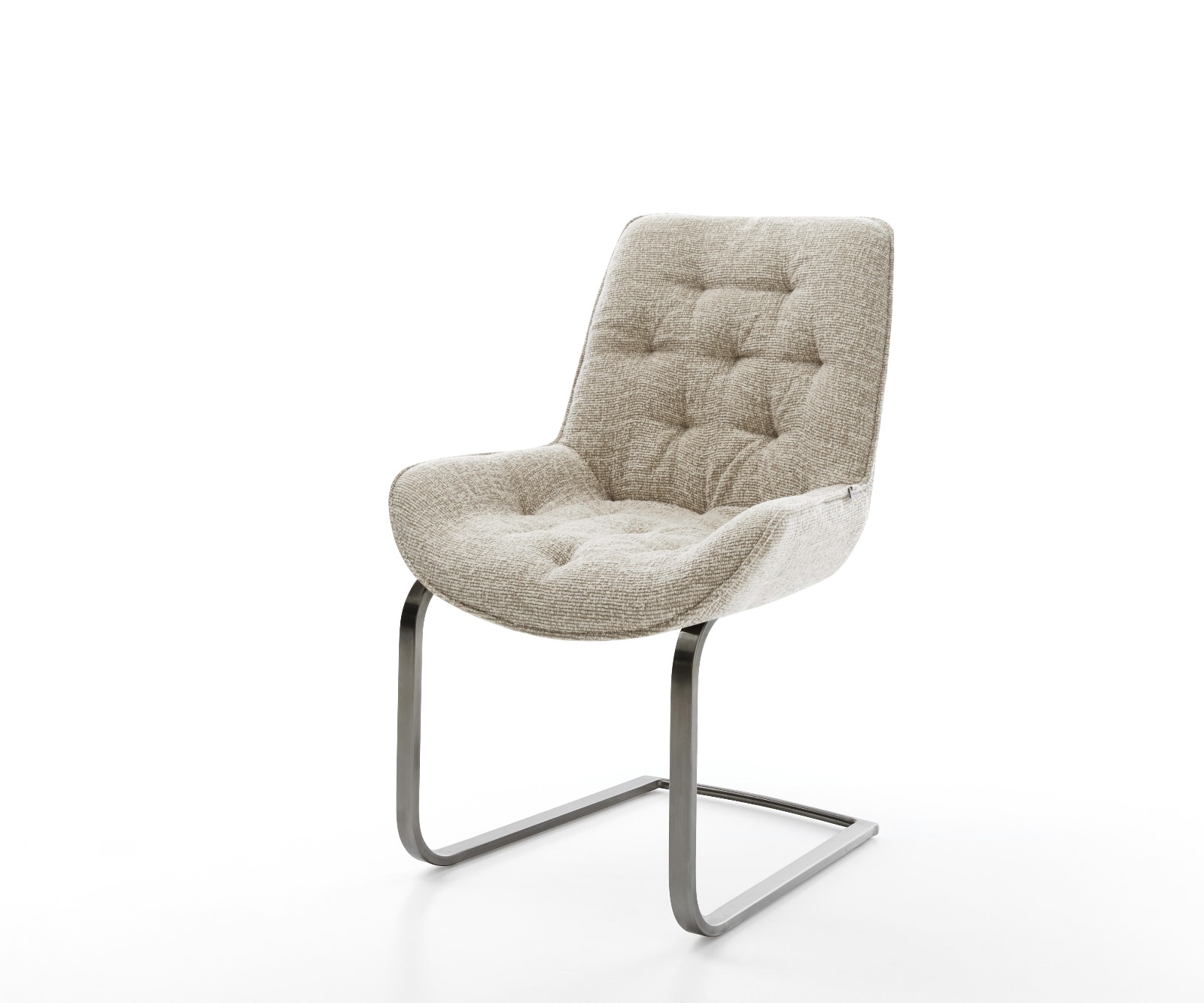 DELIFE Freischwinger Taimi-Flex Webstoff Soft Beige Freischwinger flach Graphit