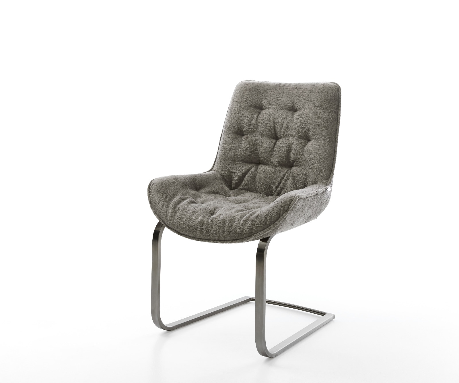 DELIFE Freischwinger Taimi-Flex Bouclé Soft Schlamm Freischwinger flach Graphit
