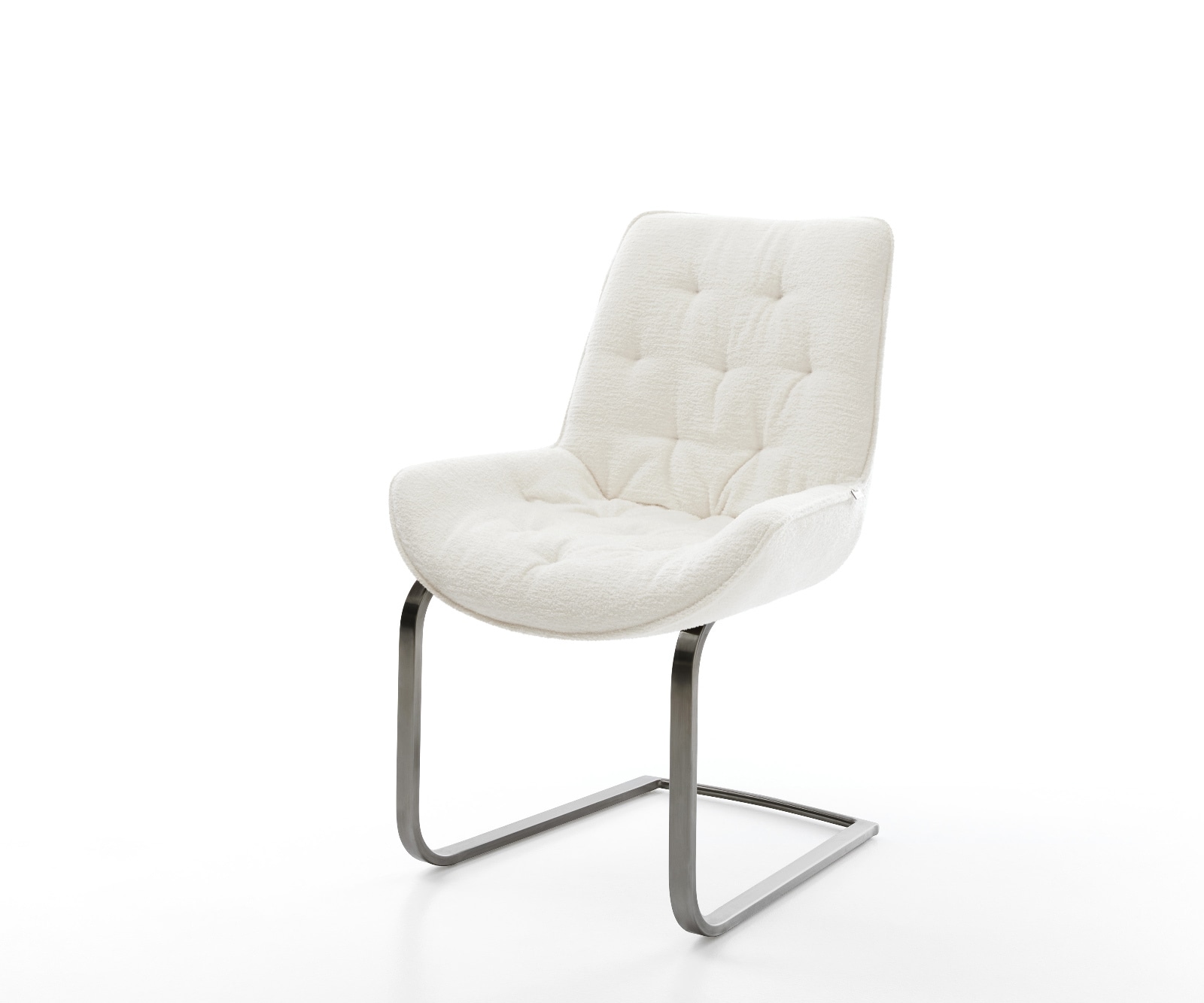 DELIFE Freischwinger Taimi-Flex Bouclé Soft Beige Freischwinger flach Graphit