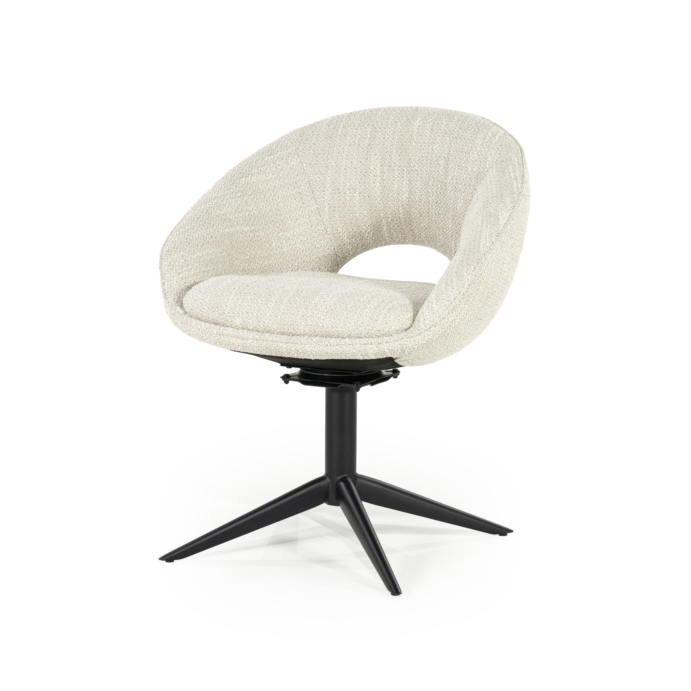 Eleonora Draaibare Eetkamerstoel Nol Bouclé - Beige
