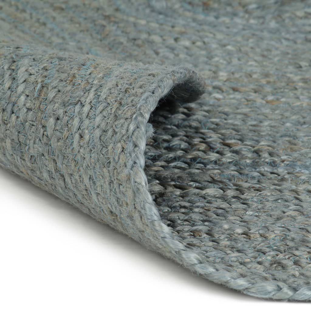 vidaXL Vloerkleed handgemaakt rond 240 cm jute olijfgroen