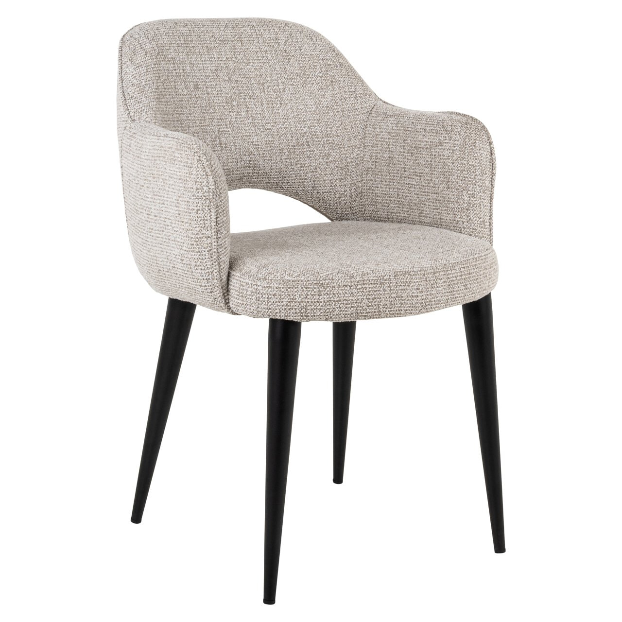 Richmond Interiors Richmond Eetkamerstoel Giovanni Geweven stof - Naturel