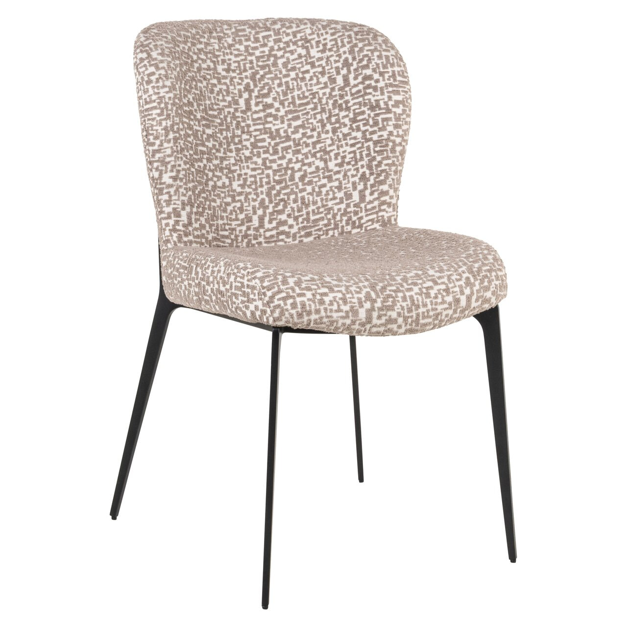 Richmond Interiors Richmond Eetkamerstoel Sergio Geo stof - Naturel