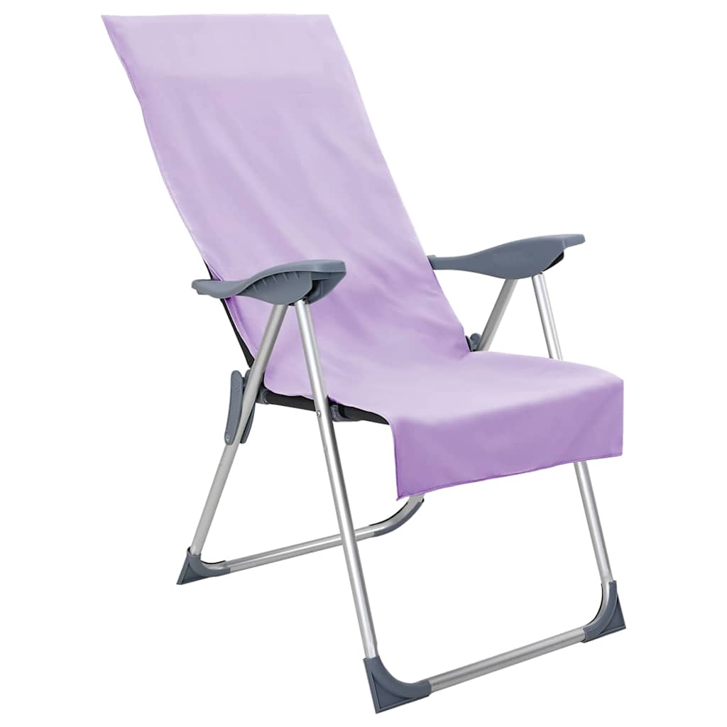 vidaXL Buiten Stoel Handdoeken 2 pcs Paars 130 x 60 cm