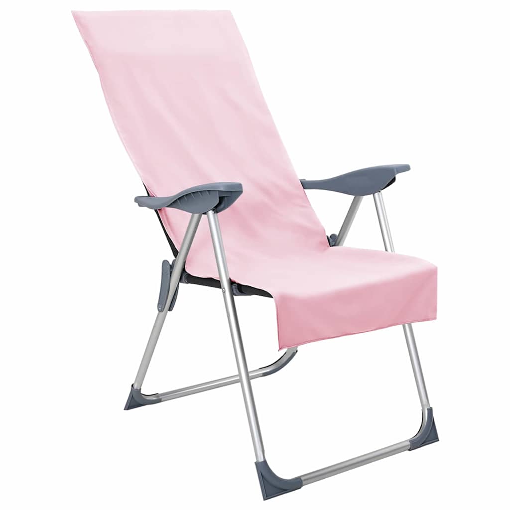 vidaXL Buiten Stoel Handdoeken 2 pcs Roze 130 x 60 cm